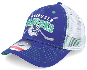 Kids Vancouver Canucks Lockup Meshback Blue/White Trucker