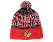 Kids Chicago Blackhawks NHL Beanie Red Pom
