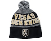 Kids Vegas Golden Knights NHL Beanie Black Pom