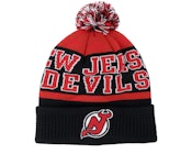 Kids New Jersey Devils NHL Beanie Black/Red Pom
