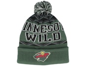 Kids Minnesota Wild NHL Beanie Dark Green Pom