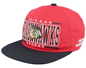 Kids Chicago Blackhawks Logo Flatbrim Cap Red/Black Snapback