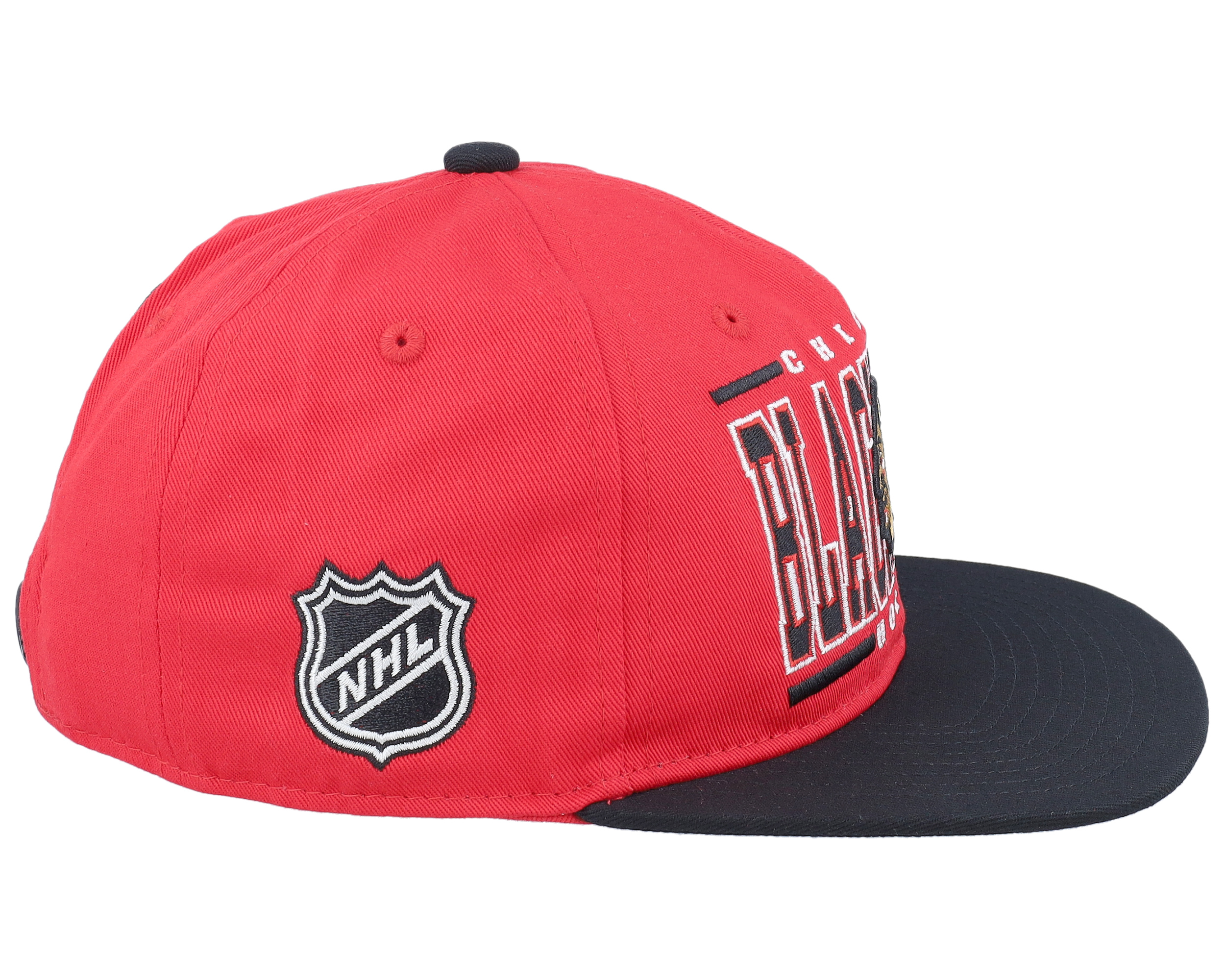 chihiro.HAWKS Kids Chicago Blackhawks Logo Flatbrim Cap Red/Black Snapback