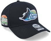 Hatstore Exclusive x Tampa Bay Rays Coops Dua Sure Shot Mvp Dt Black Adjustable
