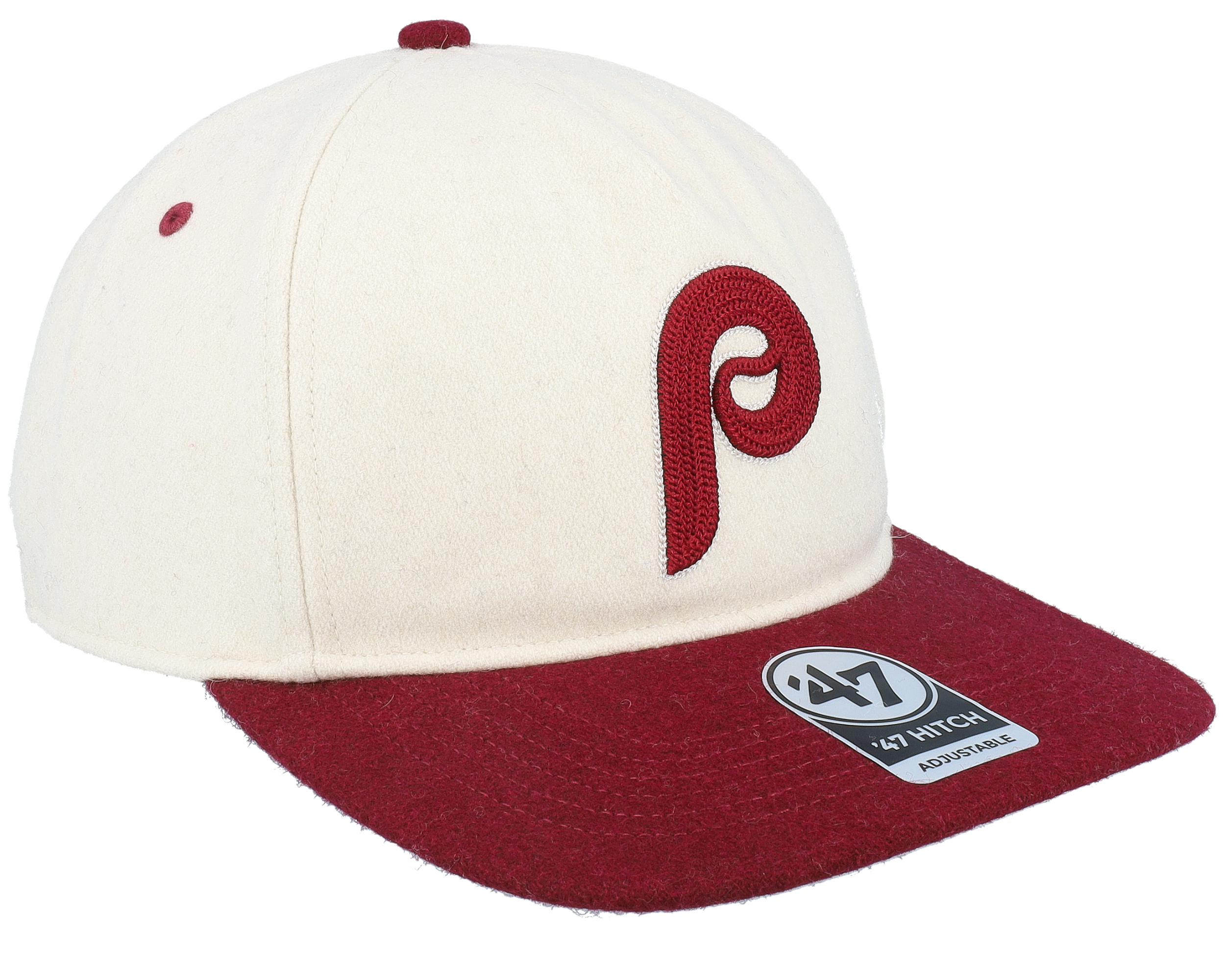 Philadelphia Phillies Chain Stitch Tt Hitch Lc Natural/Burgundy Dad Cap