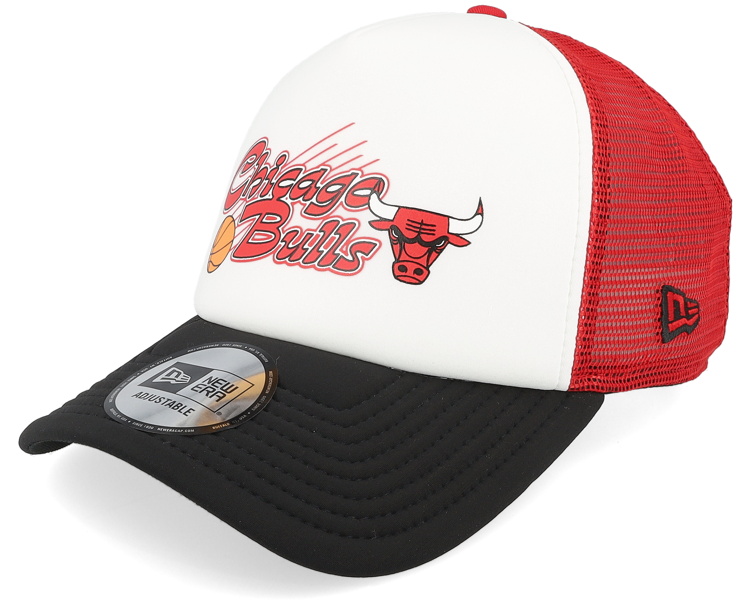Chicago Bulls NBA Graphic White/Red/Black Trucker