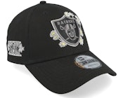 Las Vegas Raiders Flower Icon 9FORTY Black Adjustable