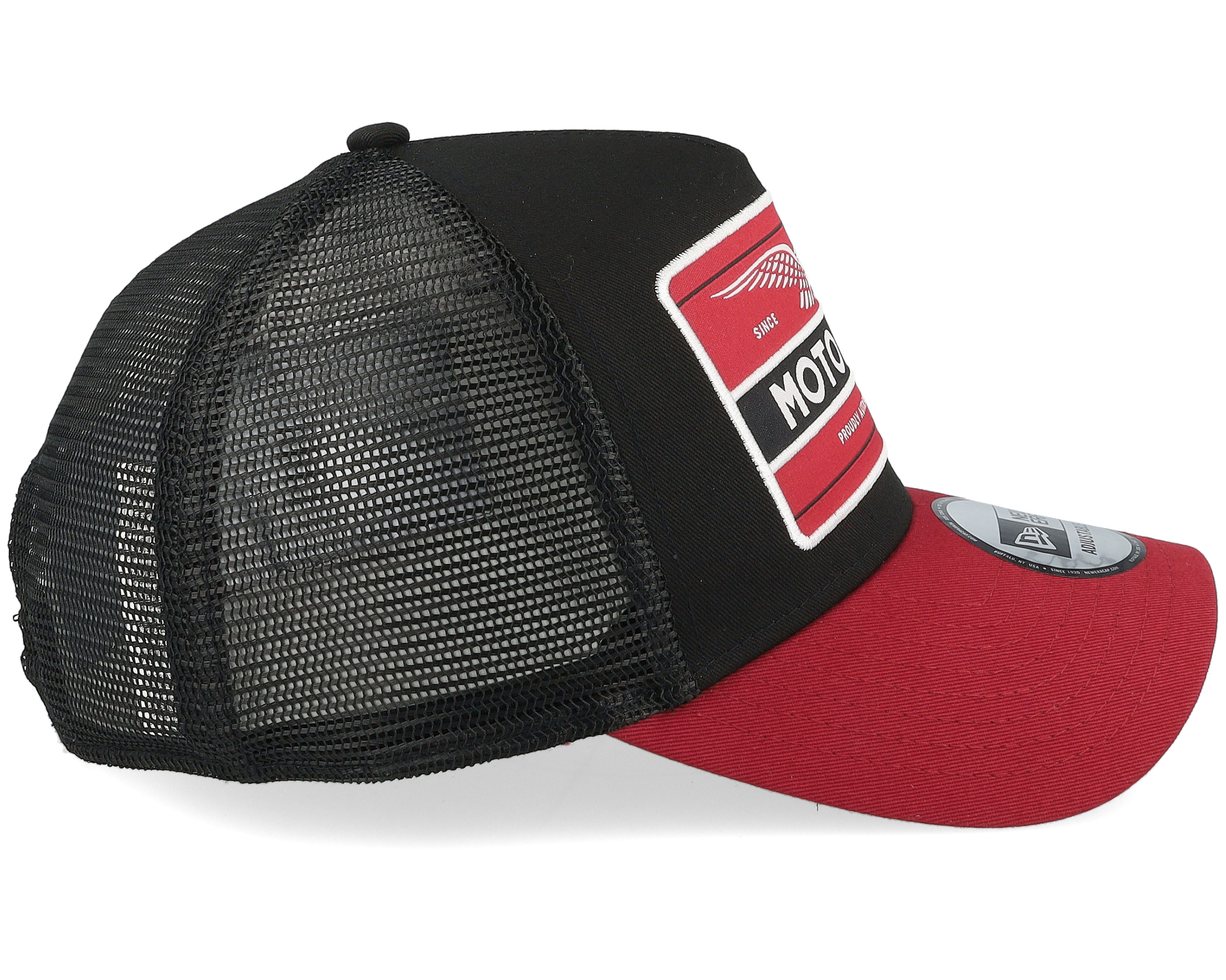 Moto Guzzi Graphic Patch Black/Scarlet A-frame Trucker