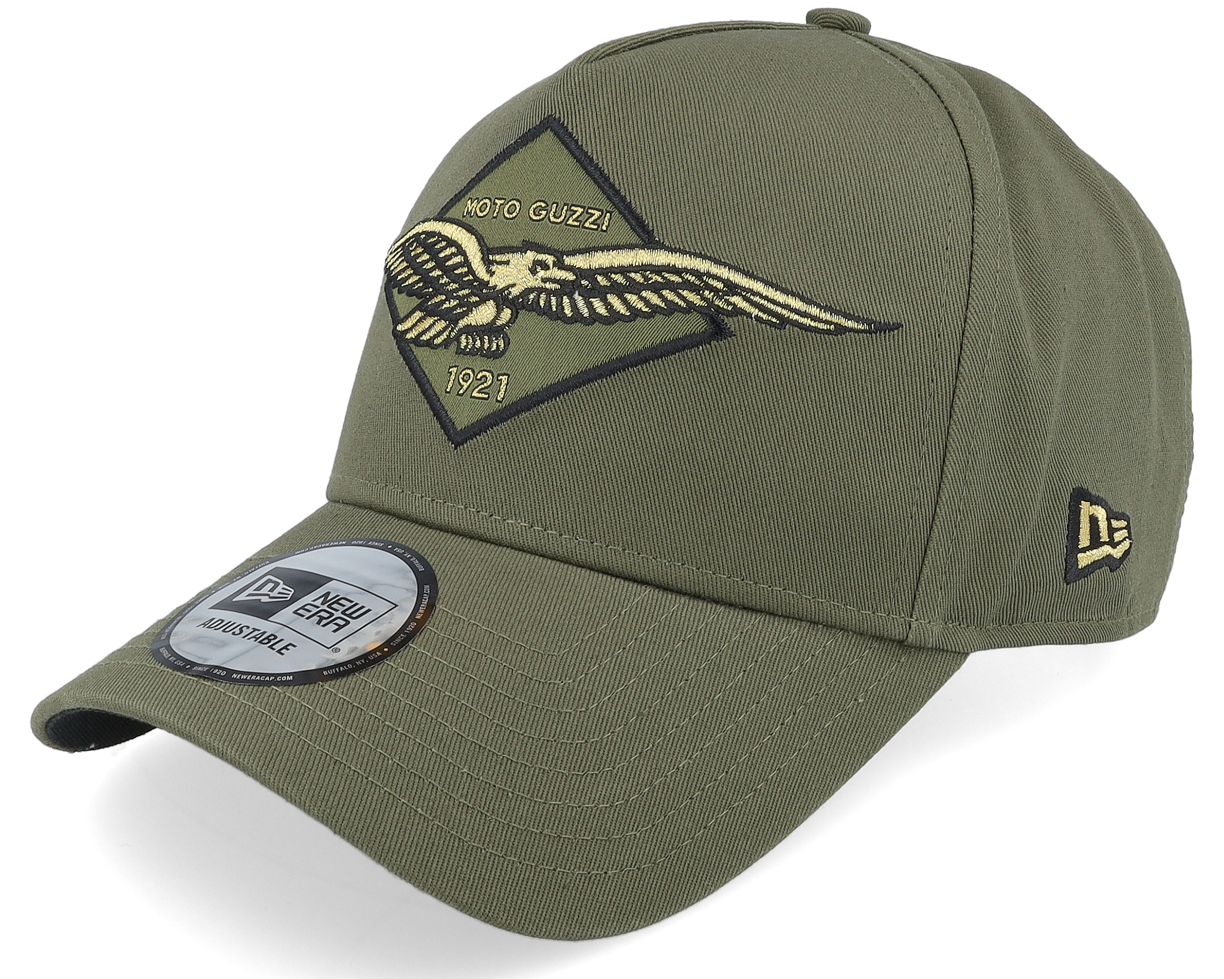 Moto Guzzi Graphic Patch Olive A-frame Trucker