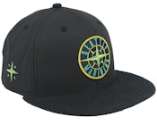 Seattle Mariners Marine Fleece 59FIFTY Black/Black Fleece Fitted