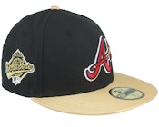 Atlanta Braves Pearly Gate 59FIFTY Atlbraco World Series 95 Black/Gold Fitted