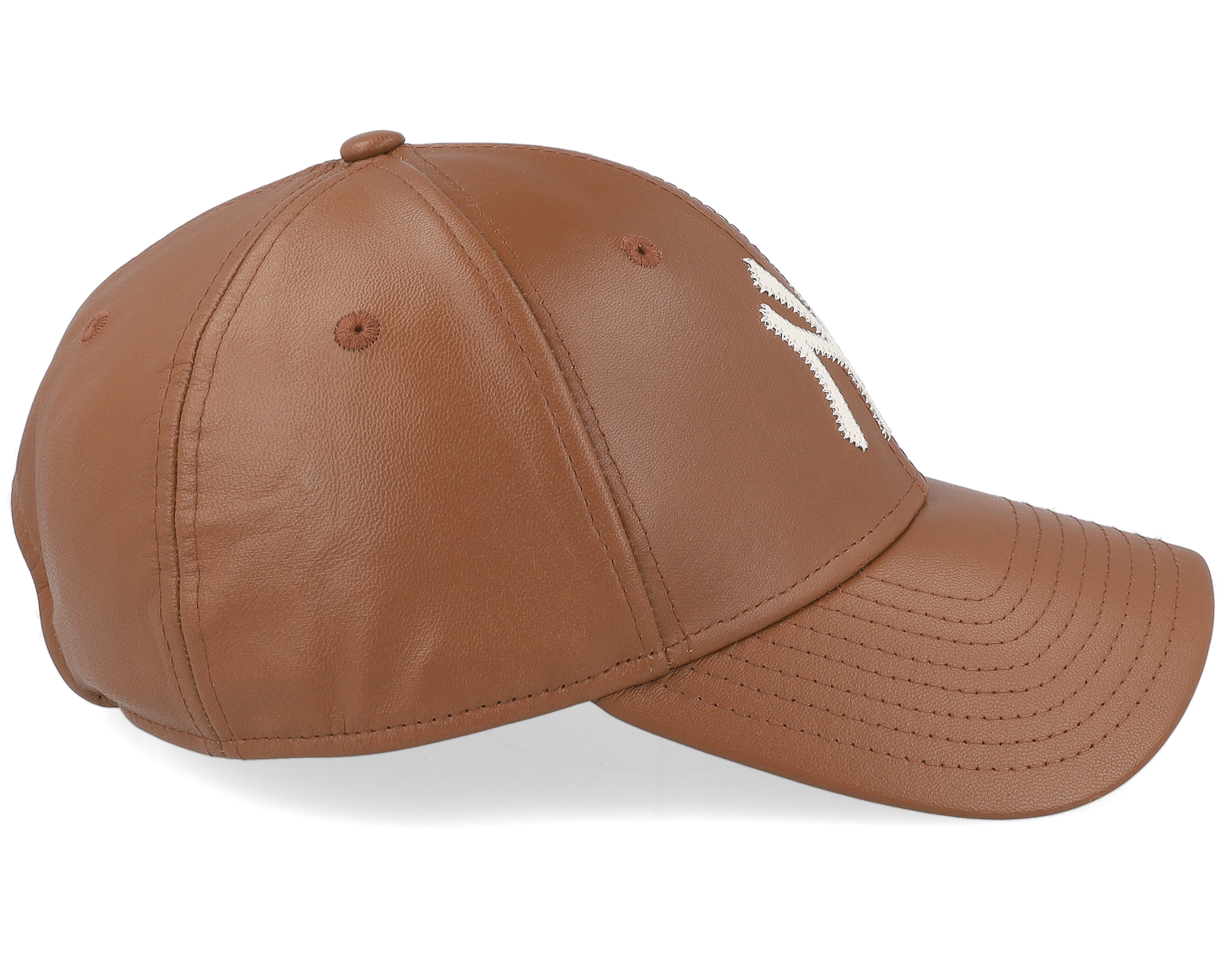 New York Yankees MLB Leather 9FORTY Brown Adjustable