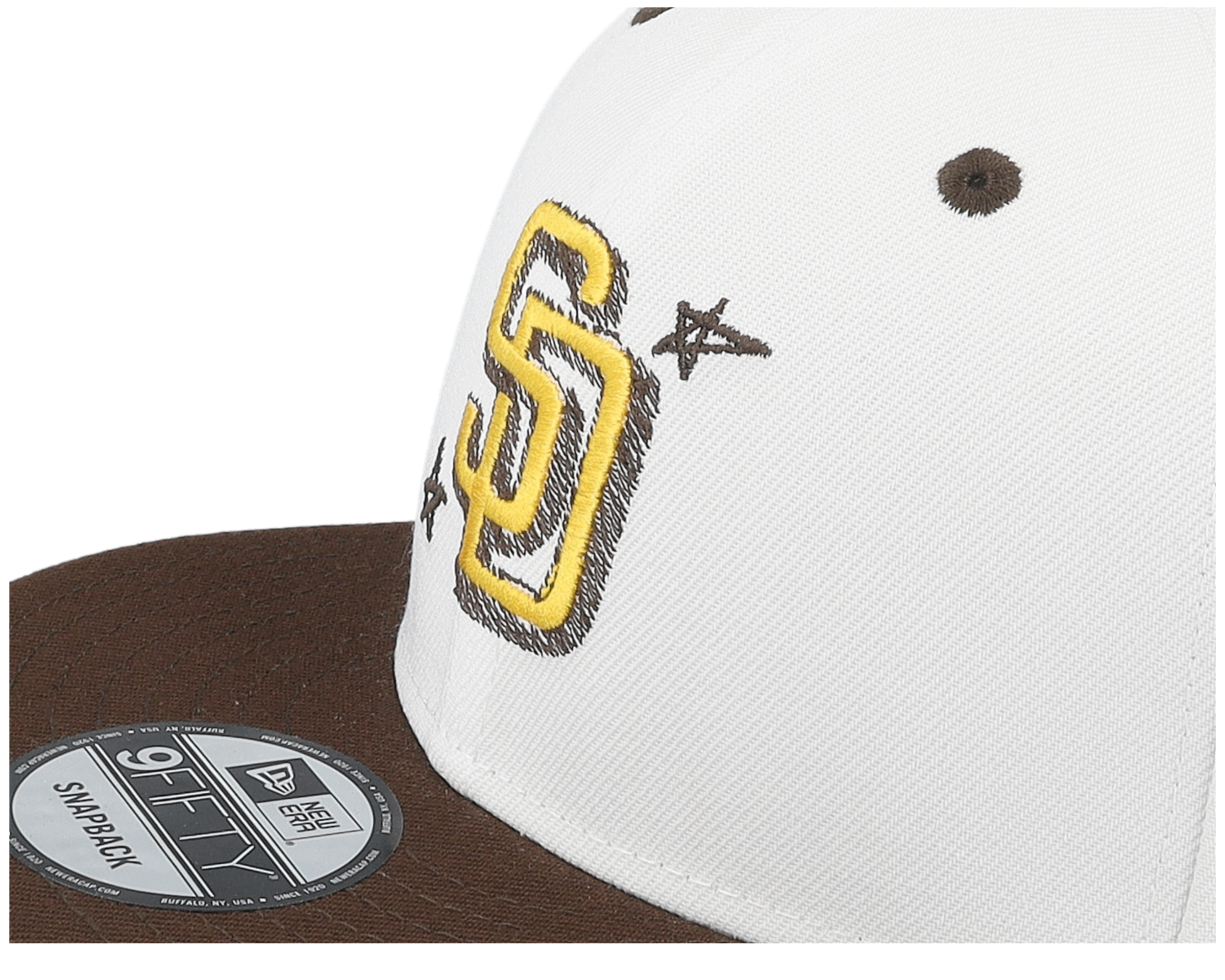 Padres 9FIFTY 白×茶 刺繍 Doodles 日本未発売 Padres 9FIFTY 白×茶 刺繍 Doodles 日本未発売