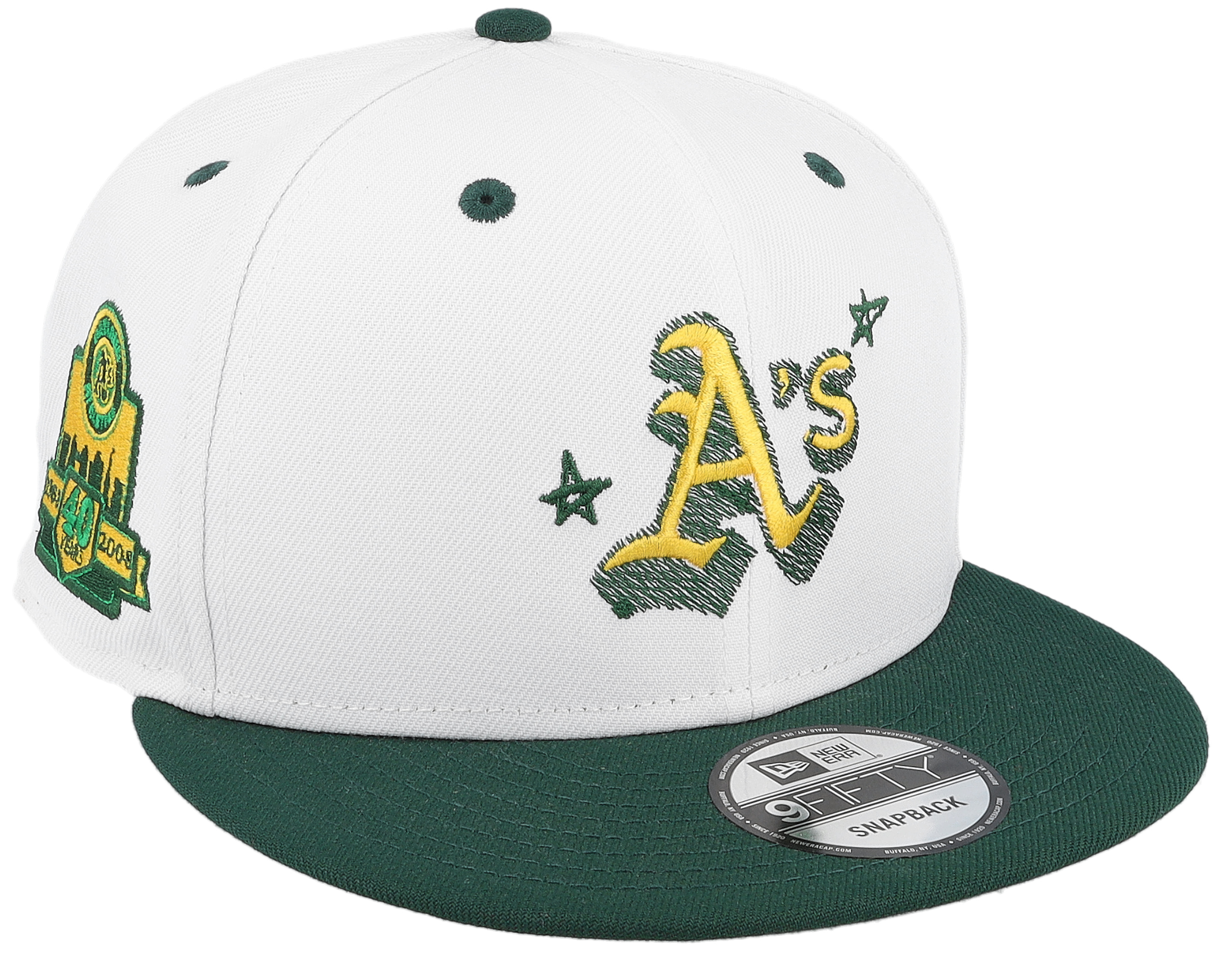Oakland Athletics Official Doodles White/Green Snapback - Main Image