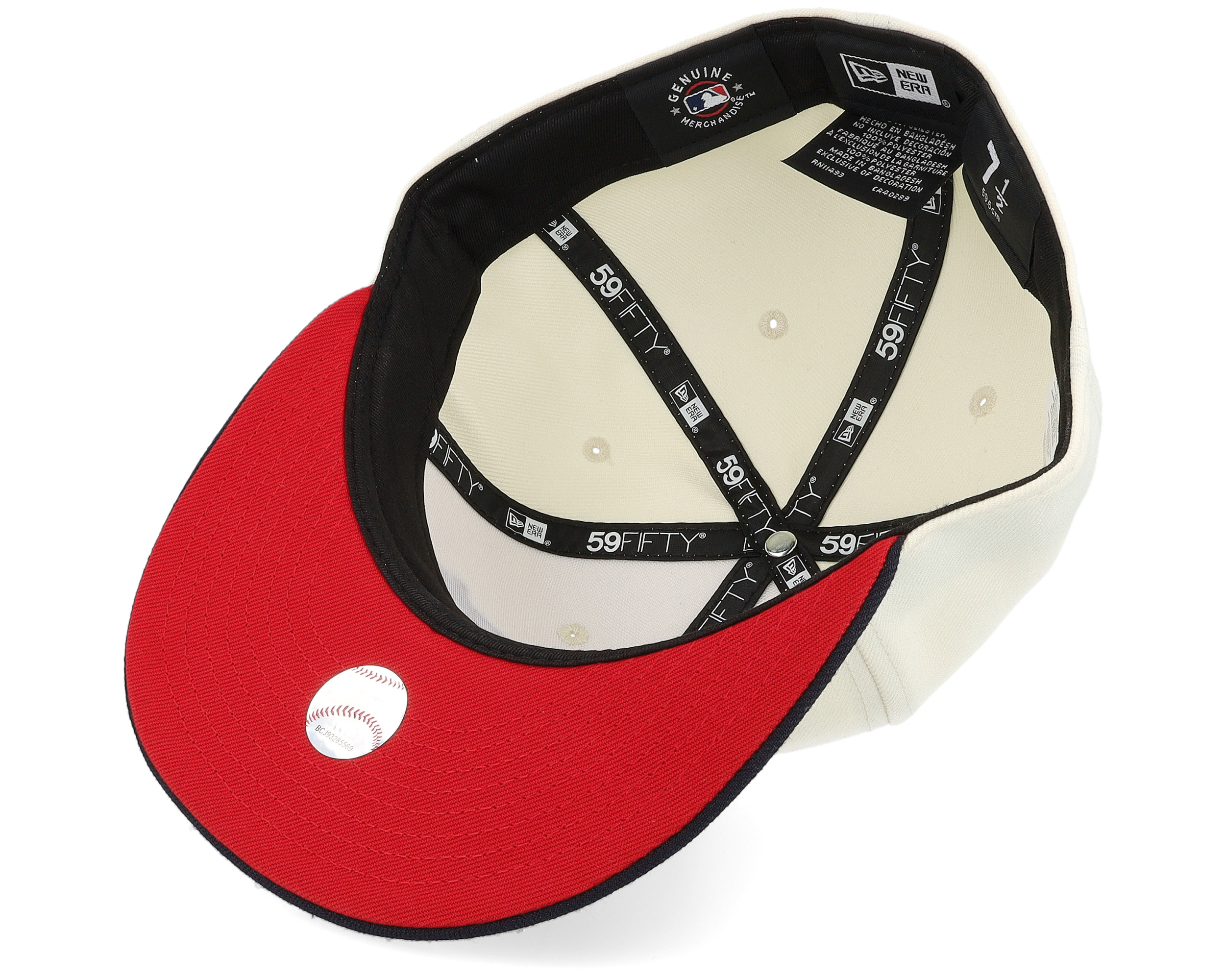 Fitted Hats Red Yankees Fitted Grey Underbrim Red Bottom Yankee