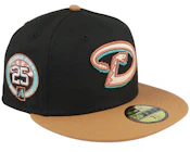 Arizona Diamondbacks Autumn Ridge 59FIFTY Aridiaco 25yrs Black/Peanut Fitted