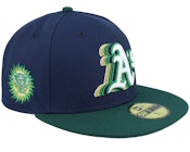 Oakland Athletics Fall Adventure 59FIFTY Ocean Blue/Dark Green Fitted