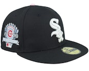 Hatstore Exclusive x Chicago White Sox Pink Triplets 59FIFTY 90 All Star Game Black Fitted