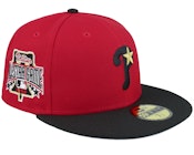 Philadelphia Phillies Sparkly 59FIFTY 96 All Star Game Scarlet/Black Fitted
