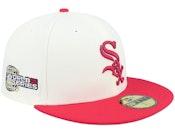 Chicago White Sox Sparkly 59FIFTY Chrome/Red Fitted