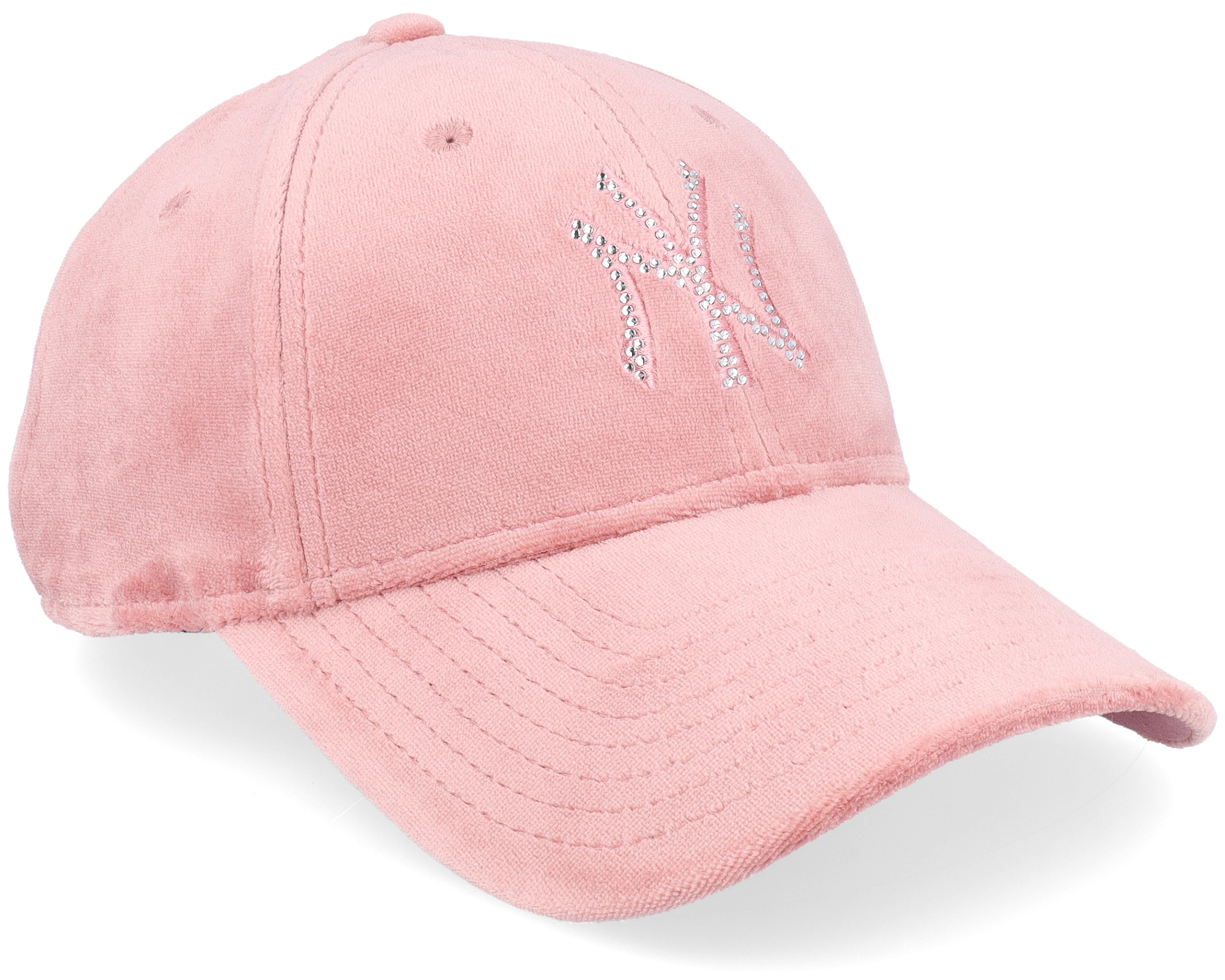 New York Yankees Womens Velour Diamante 9FORTY Pink