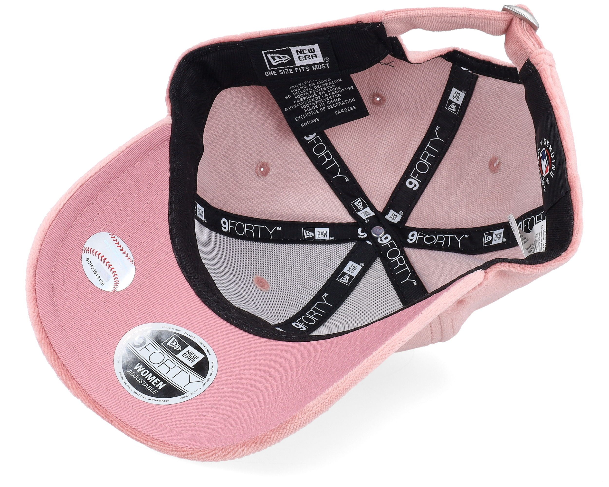 New York Yankees Womens Velour Diamante 9FORTY Pink
