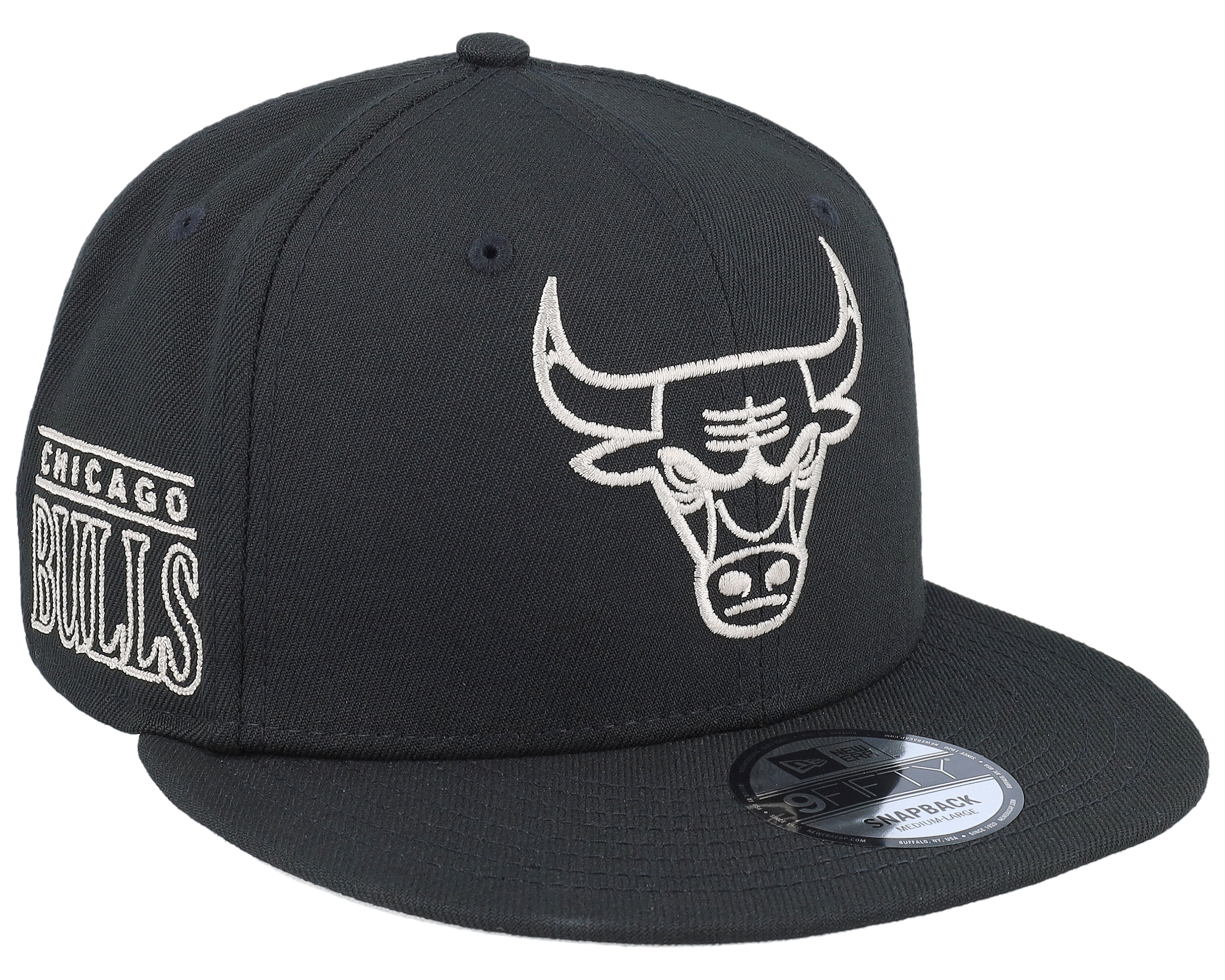 Chicago Bulls NBA Wordmark 9FIFTY Black Snapback