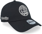 Brooklyn Nets NBA Metallic 9FORTY Black Adjustable