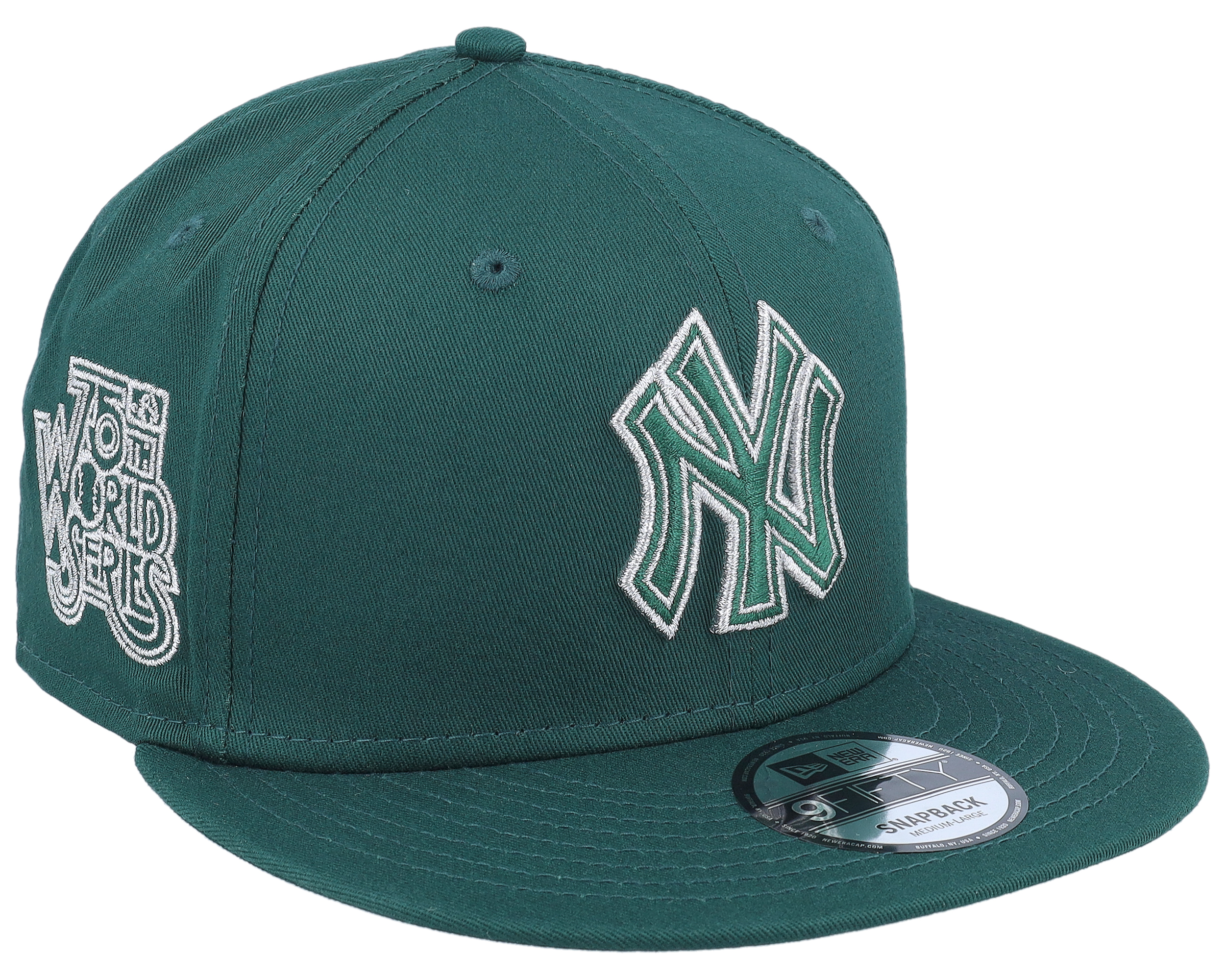 New York Yankees Metallic Outline 9FIFTY Dark Green Snapback
