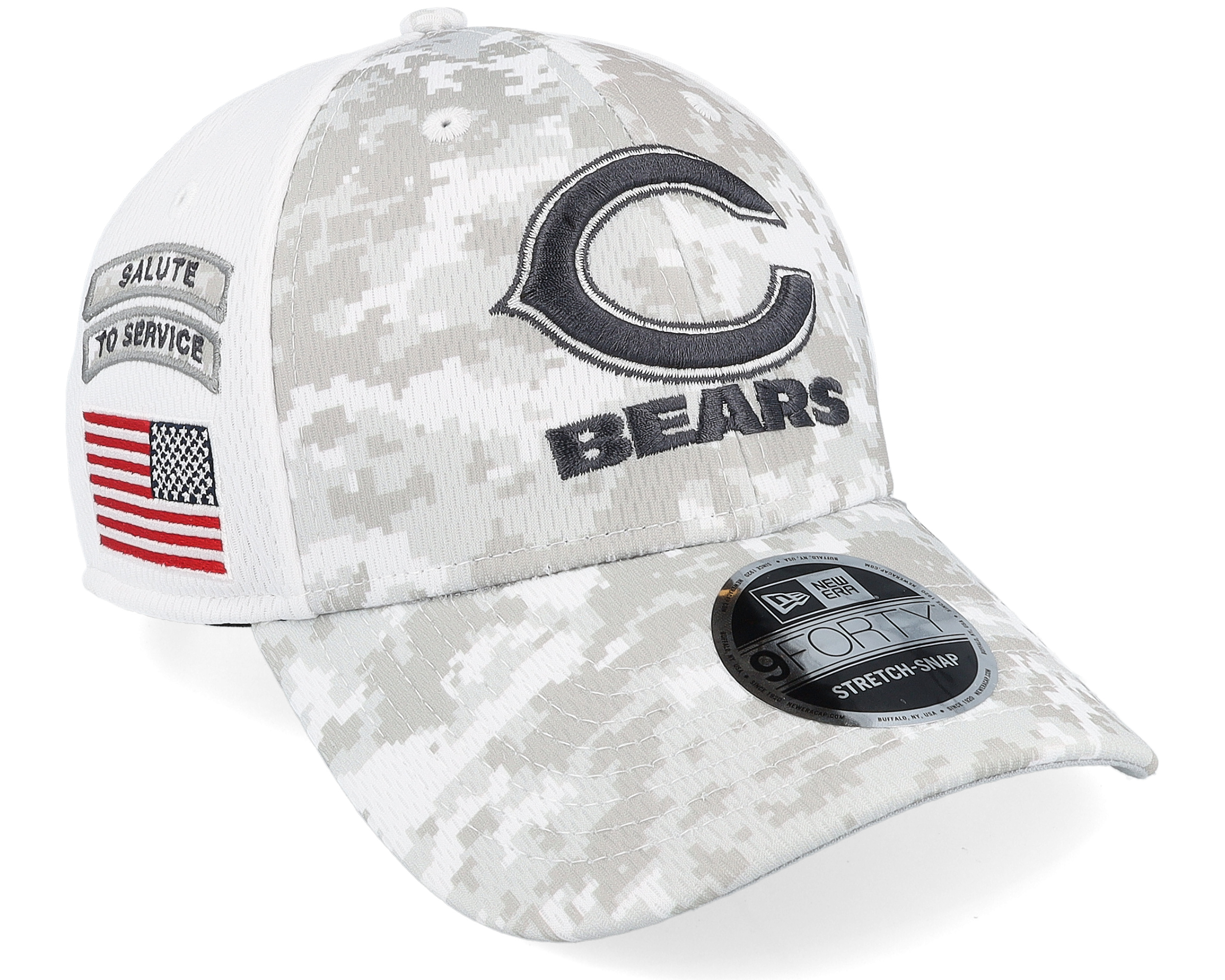 Chicago Bears Nfl24 Salute To Service 9FORTY Camo/White Adjustable