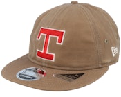 Texas Rangers Waxed Canvas 9FIFTY Khaki Strapback