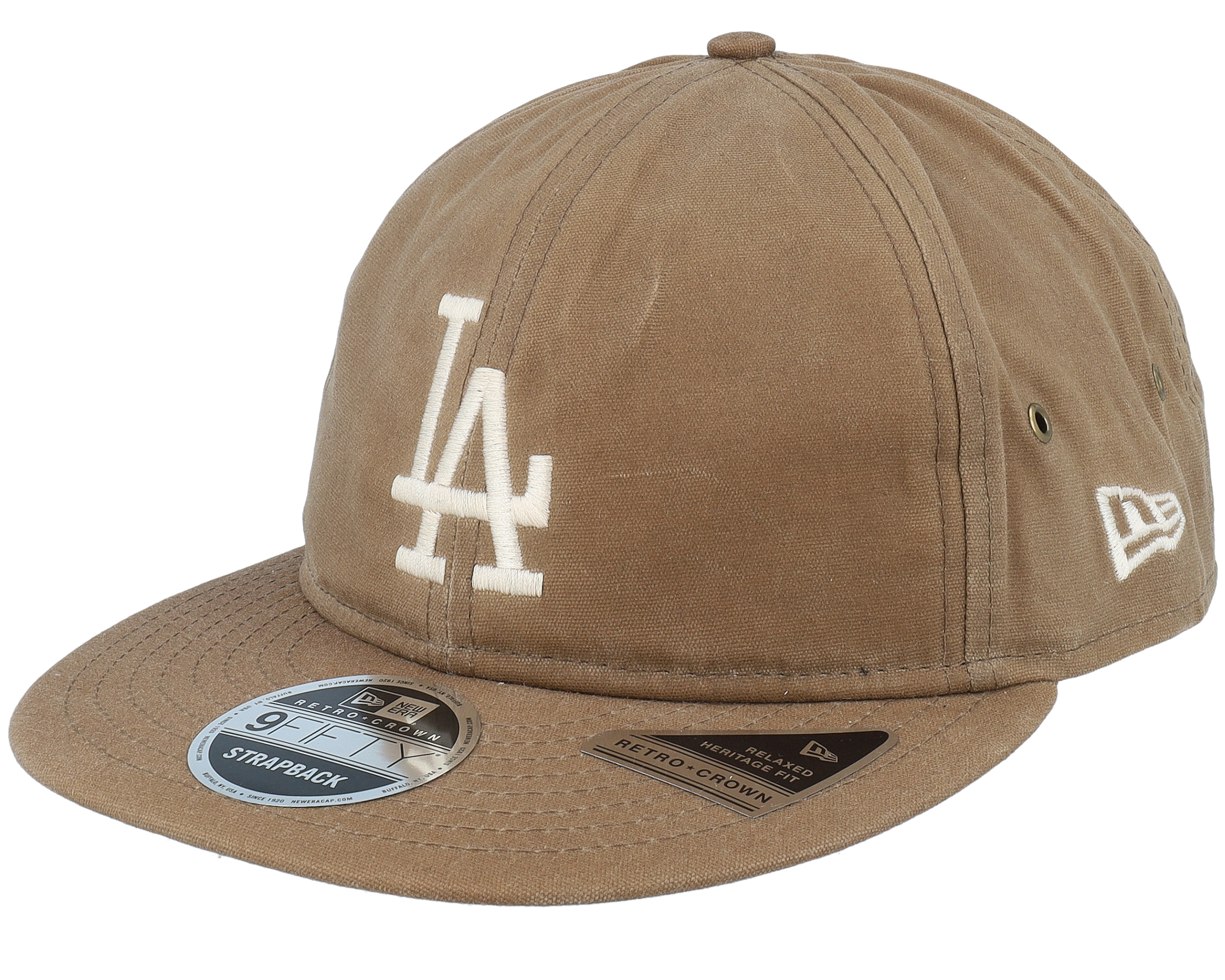 キャップ New Era MLB LA Dodgers Snake Pattern Retro Crown River Brown Los Angeles Dodgers Snake Scale Logo Low Profile 59FIFTY