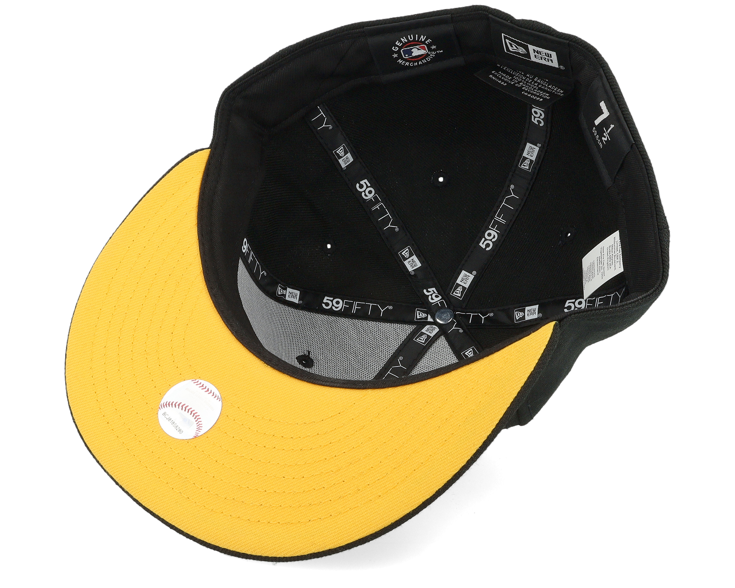 Black And Yellow Baseball Cap Pittsburgh Pirates Hindsight 59FIFTY