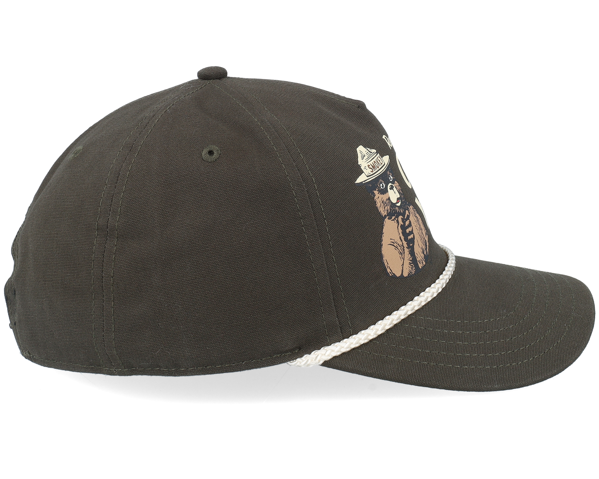 Smokey Bear Canvas Cappy Army Green A-Frame Adjustable