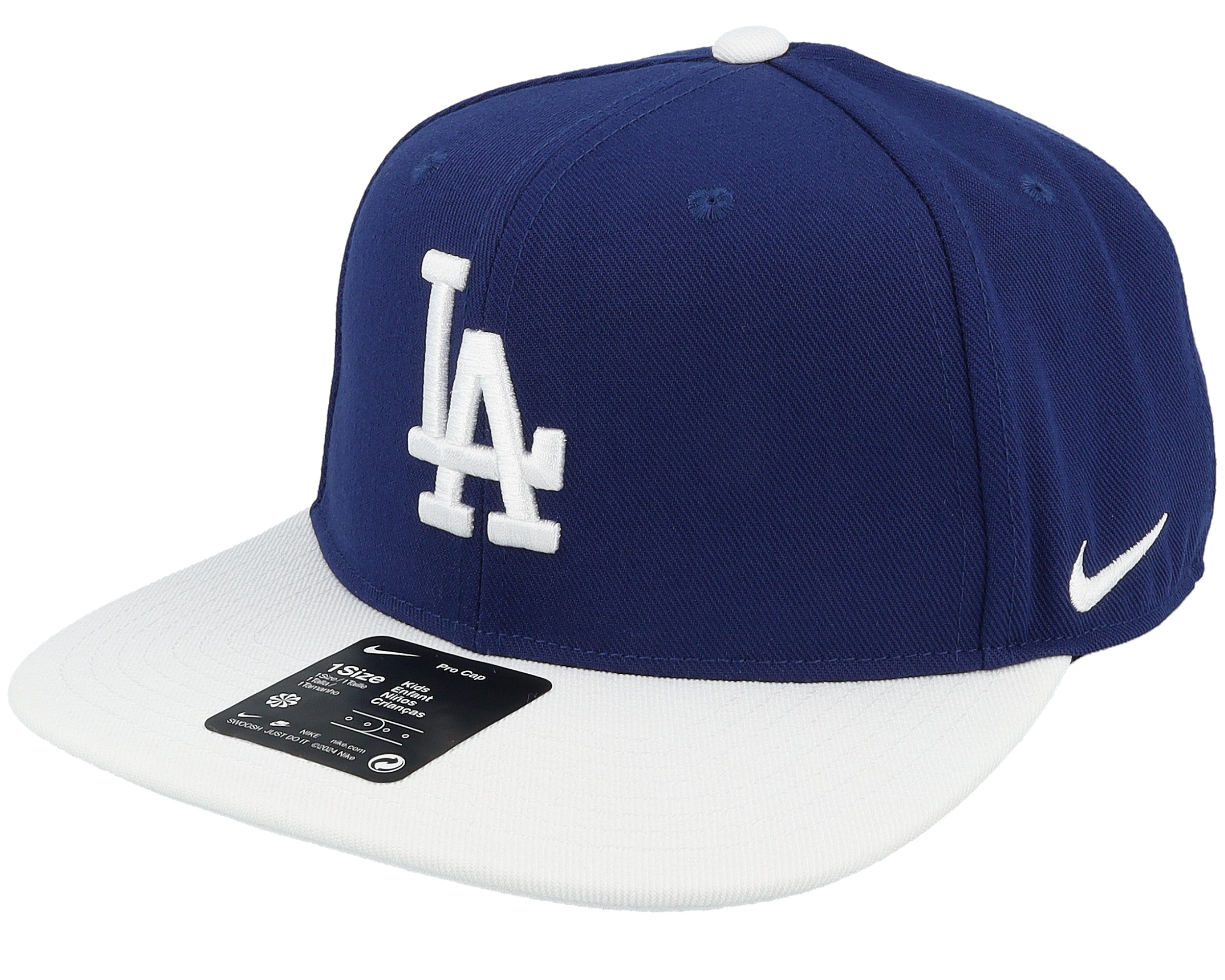 Kids Los Angeles Dodgers Dri-fit Pro Blue/White Snapback