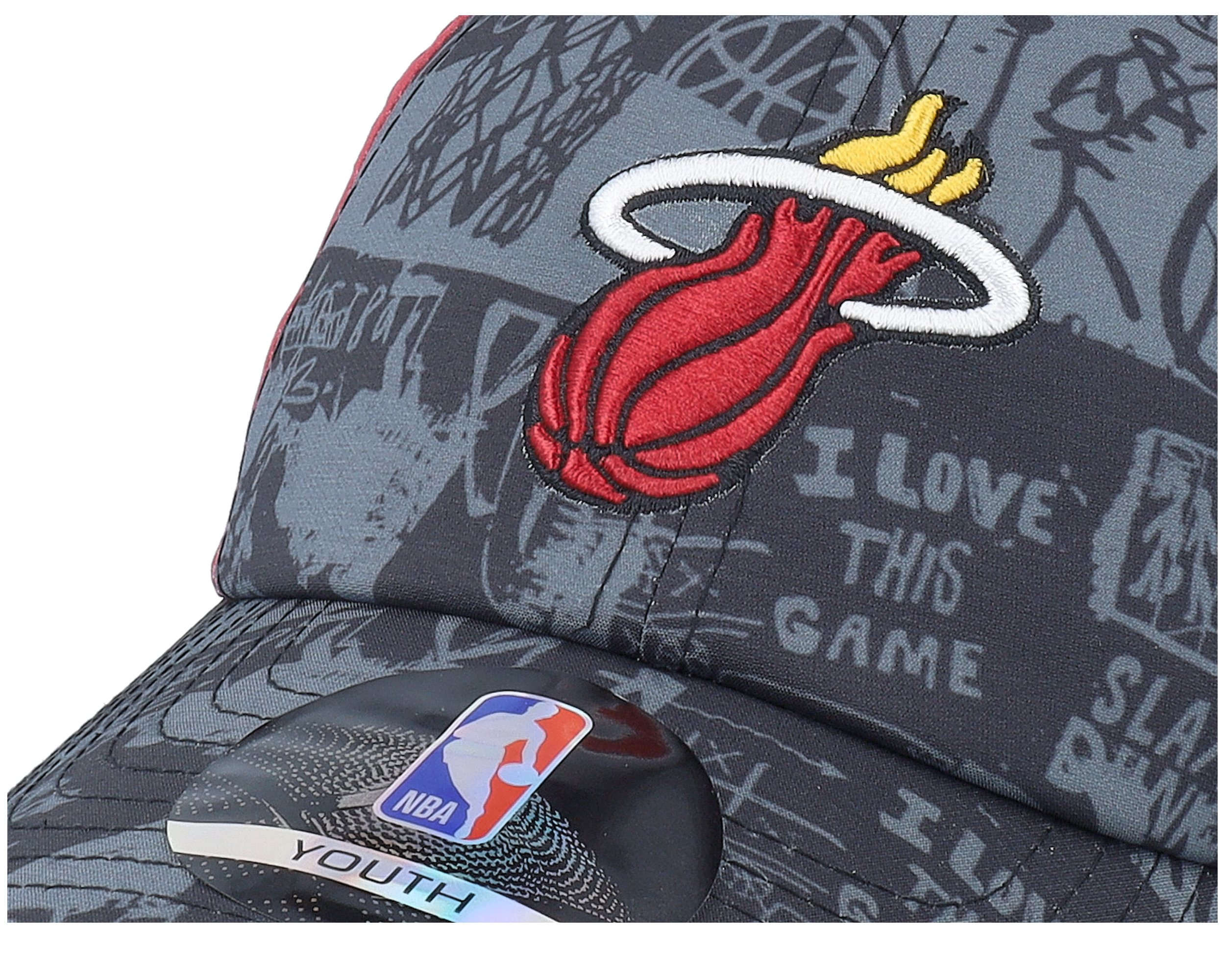 Kids Miami Heat NBA Street Black/Burgundy Adjustable Outerstuff