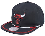 Chicago Bulls Micro Rip Deadstock Black Strapback