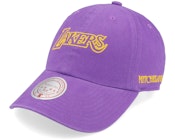 Los Angeles Lakers Washed Dad Cap Purple Dad Cap