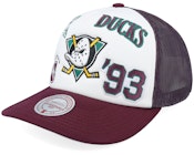 Anaheim Ducks Gridlock Vintage White/Plum Trucker