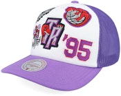Toronto Raptors Gridlock White/Purple A-Frame Trucker