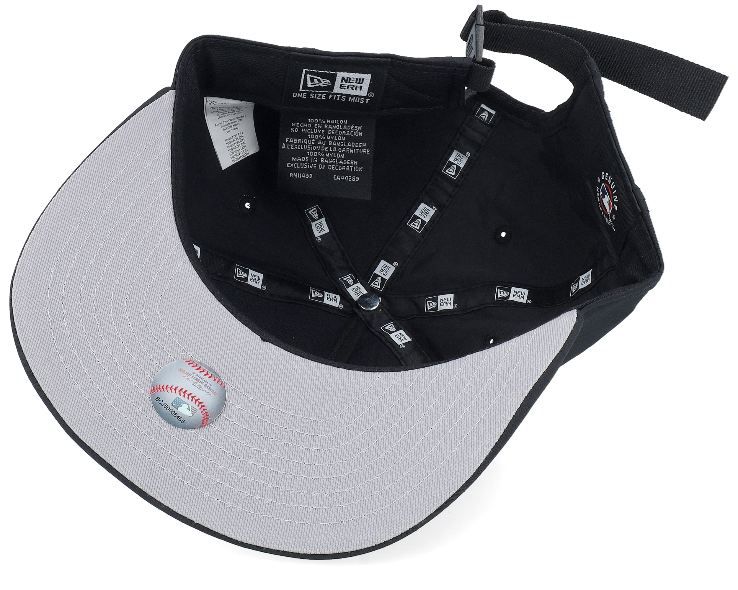 New York Yankees Throwback Brush Black Strapback