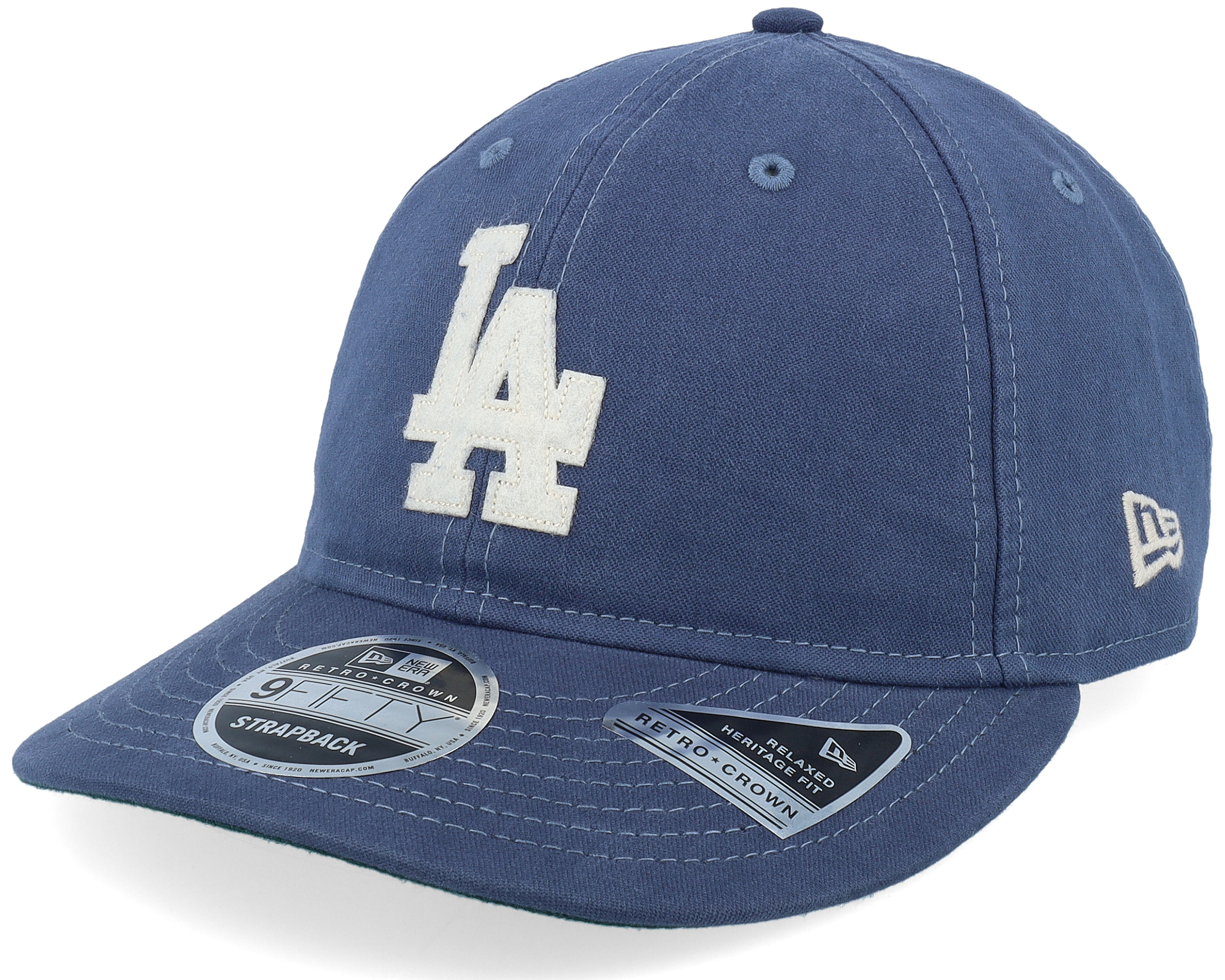 Los Angeles Dodgers Canvas Felt Logo Royal Strapback