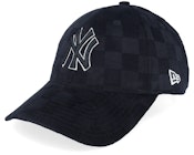 New York Yankees Tonal Check 9FORTY Black Adjustable