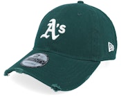 Oakland Athletics Distressed 9TWENTY Dark Green/White Dad Cap