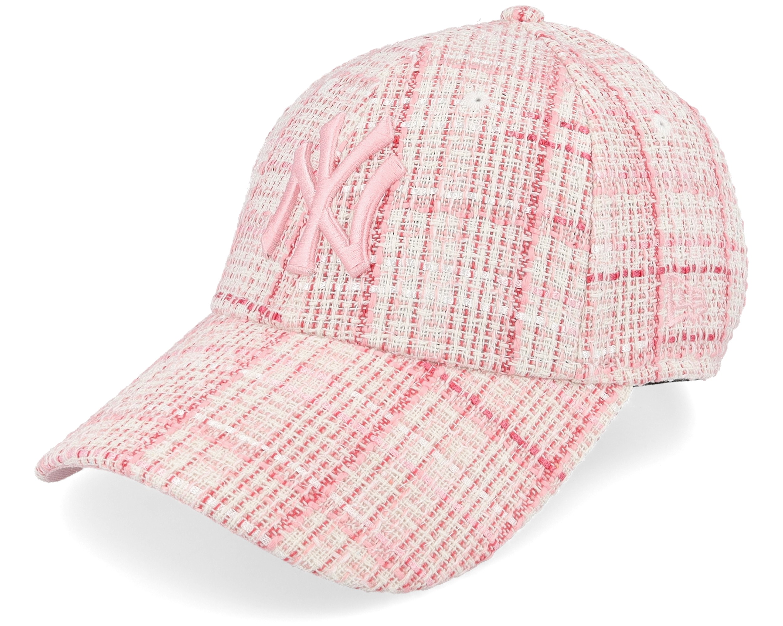 New York Yankees Womens Tweed 9FORTY White/Pink Adjustable