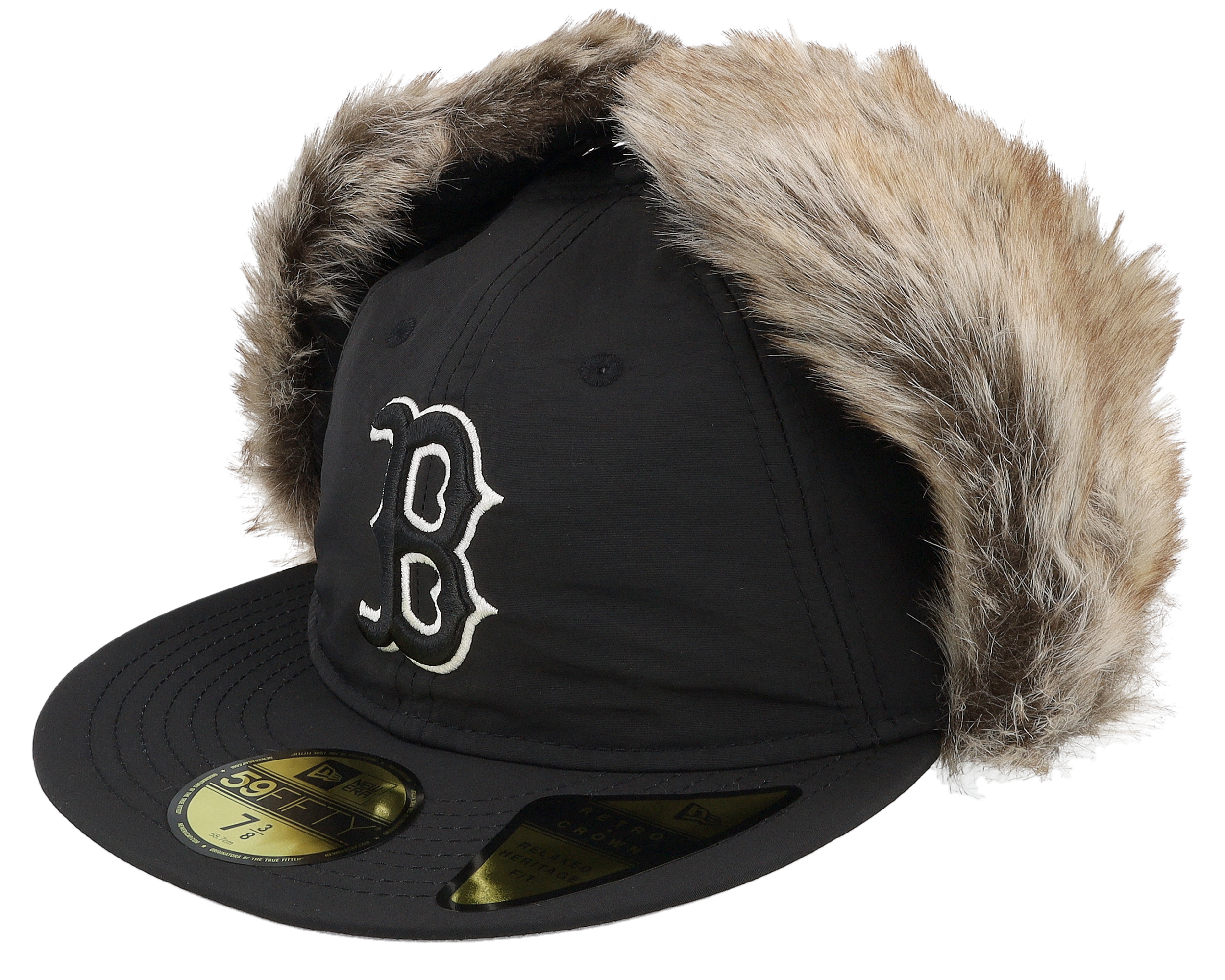 Boston Red Sox Winter Dog Ear Black Ear Flap - New Era Cap | Hatstore.co.il