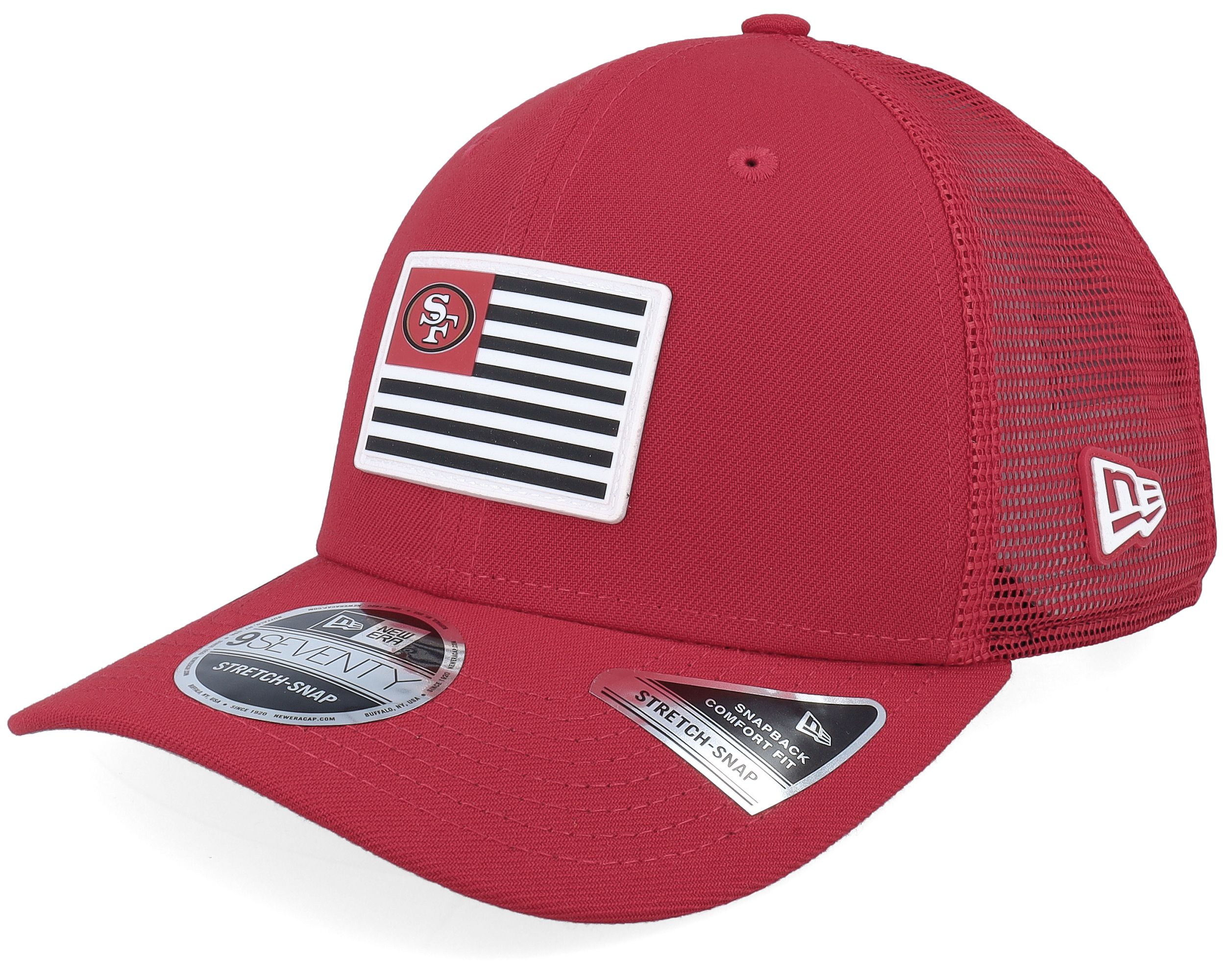 帽子 theredthread S logo cap scarlet white New York Yankees Clean 2 Scarlet/White Trucker - New Era