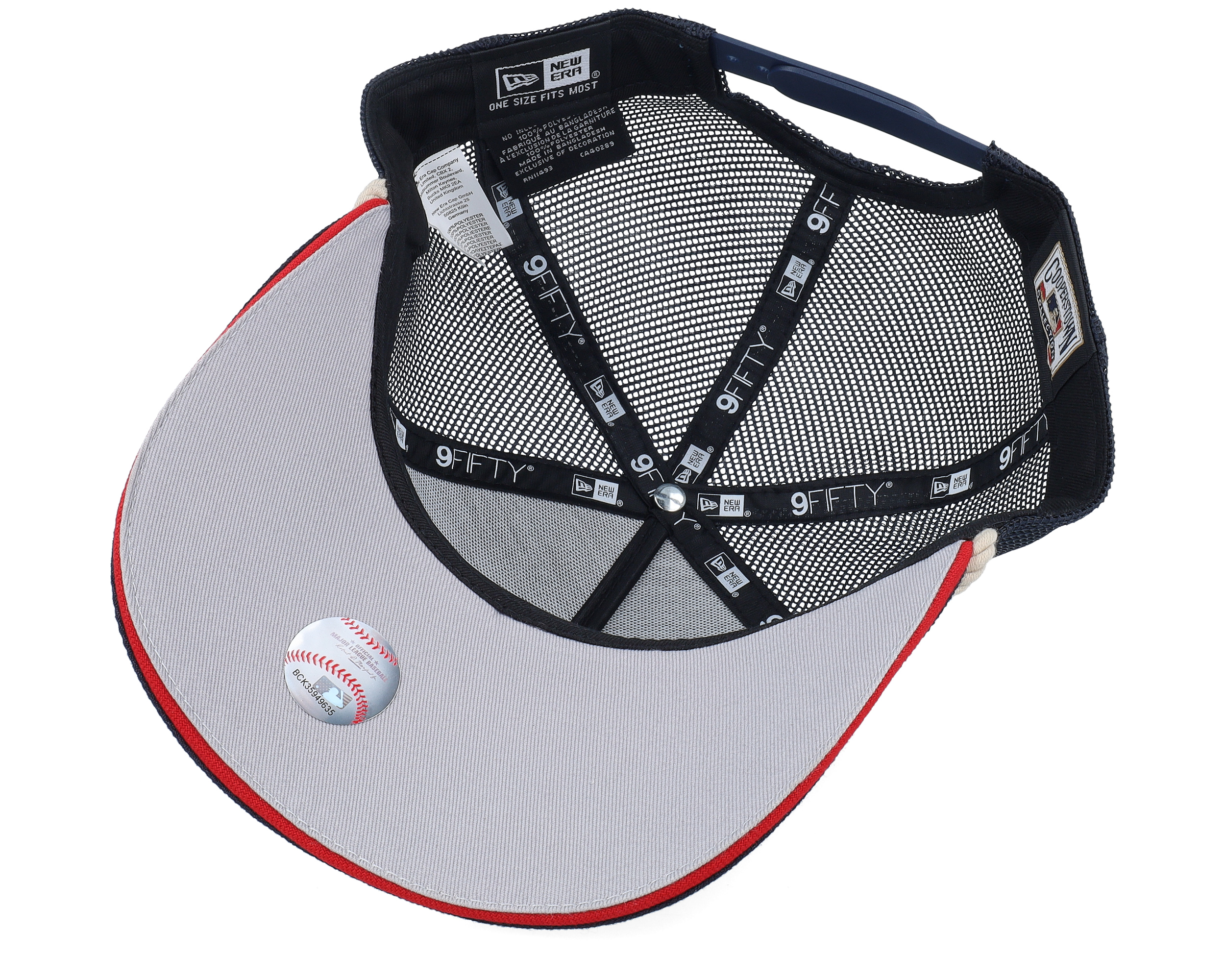 Boston Red Sox Vintage Team Rope 9FIFTY Navy A-frame Trucker