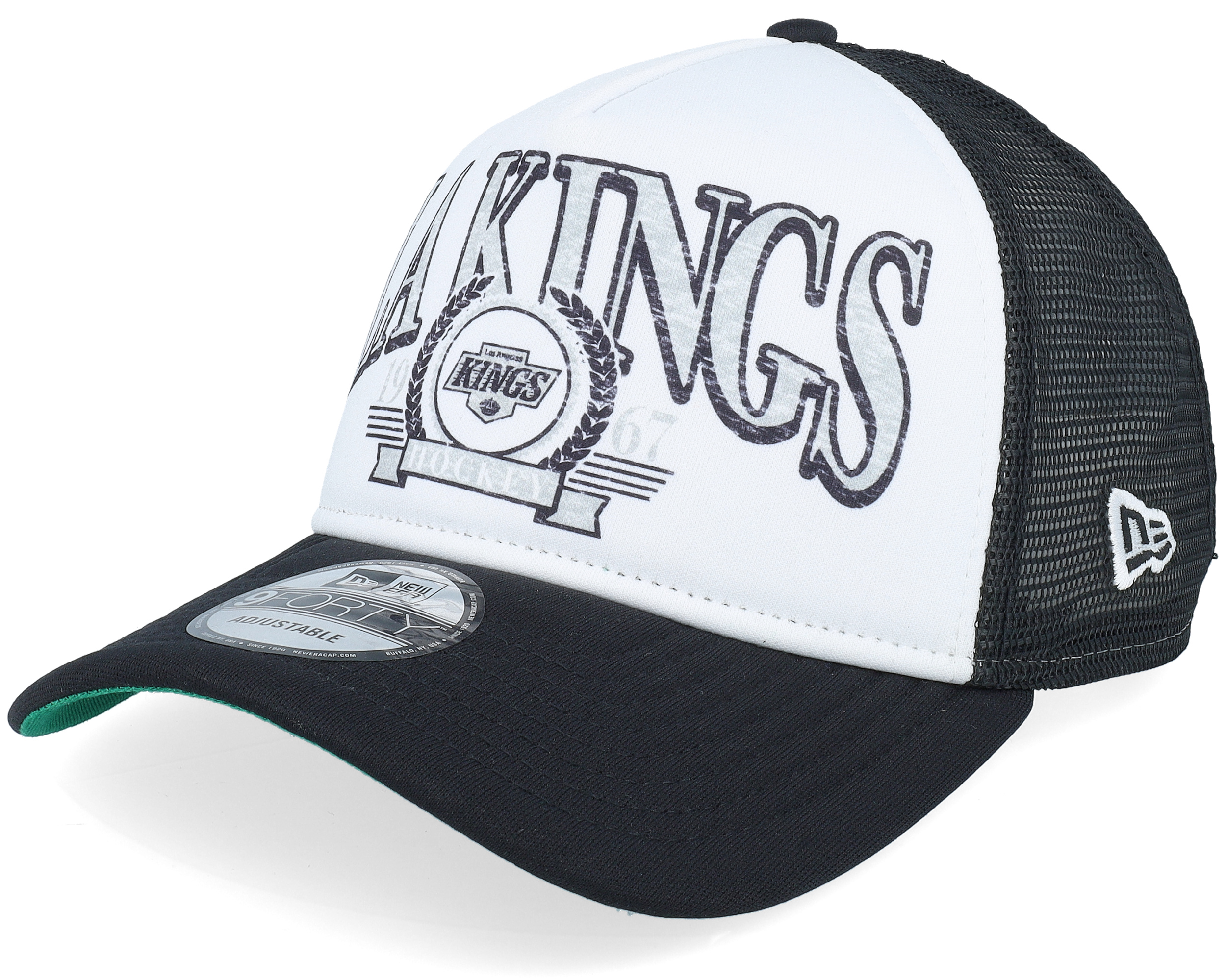 Los Angeles Kings Trucker メッシュキャップ ブラック Los Angeles Kings New Era Core Trucker 9SEVENTY Stretch-Snap