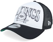 Los Angeles Kings 9FORTY White/Black A-frame Trucker